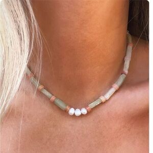 James Michelle Jewelry “ShoreBreak”Delicate Beaded Choker Necklace
